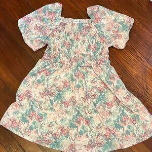 LuLaRoe Floral Midi Dress - Pink and Green